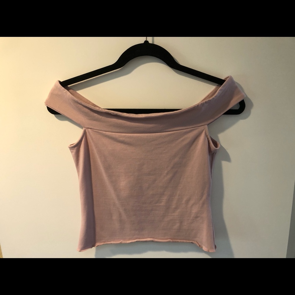 Off the shoulder, tight, crop top